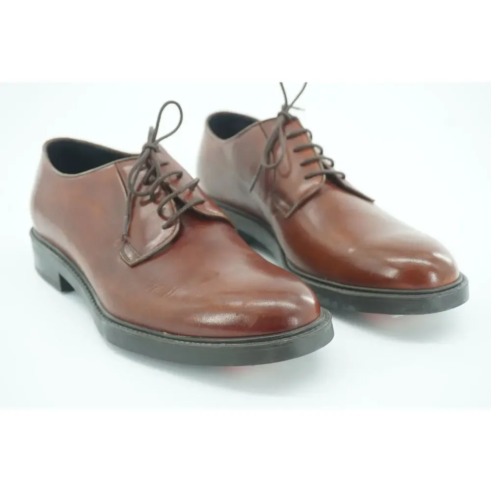 To Boot New York Brown Leather Fiano Plain Toe Oxford Derby SZ 9 NIB $395